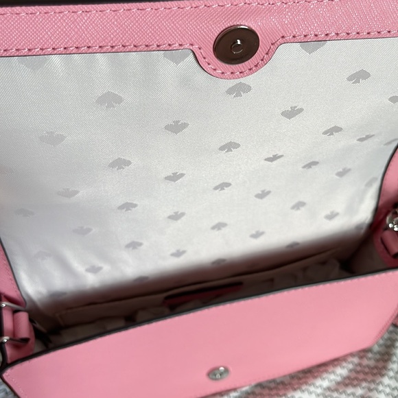 Kate Spade Convertible Crossbody Cameron Monotone Pink Purse Silver Hardware - Picture 4 of 4